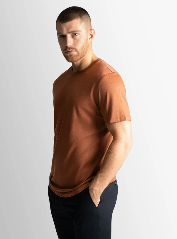 Merino Wool Terracotta Tee