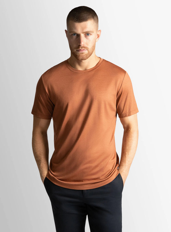 Merino Wool Terracotta Tee