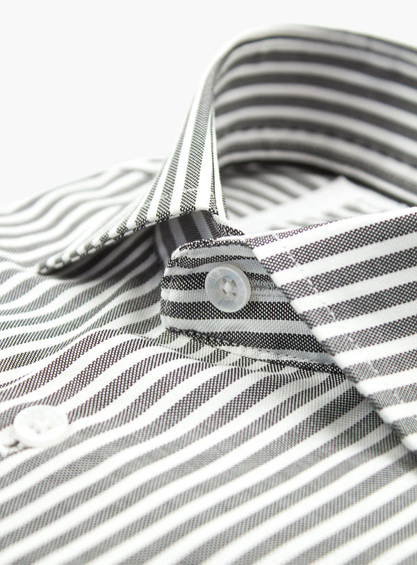 Milan Black & White Oxford Stripe Shirt