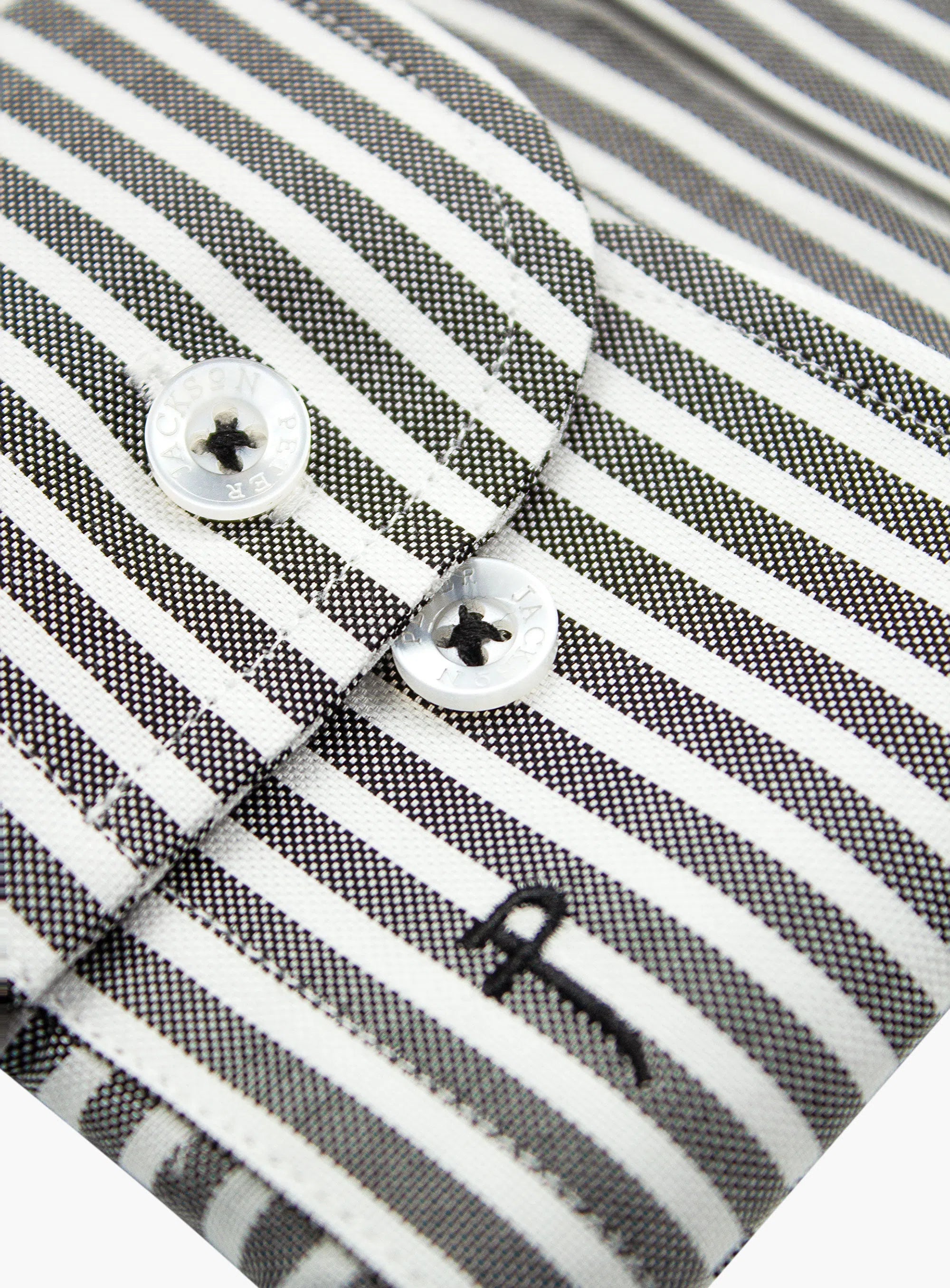 Milan Black & White Oxford Stripe Shirt
