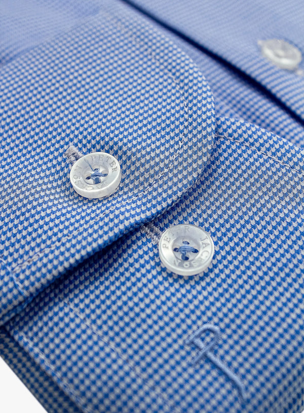 Milan Blue and White Puppytooth Shirt