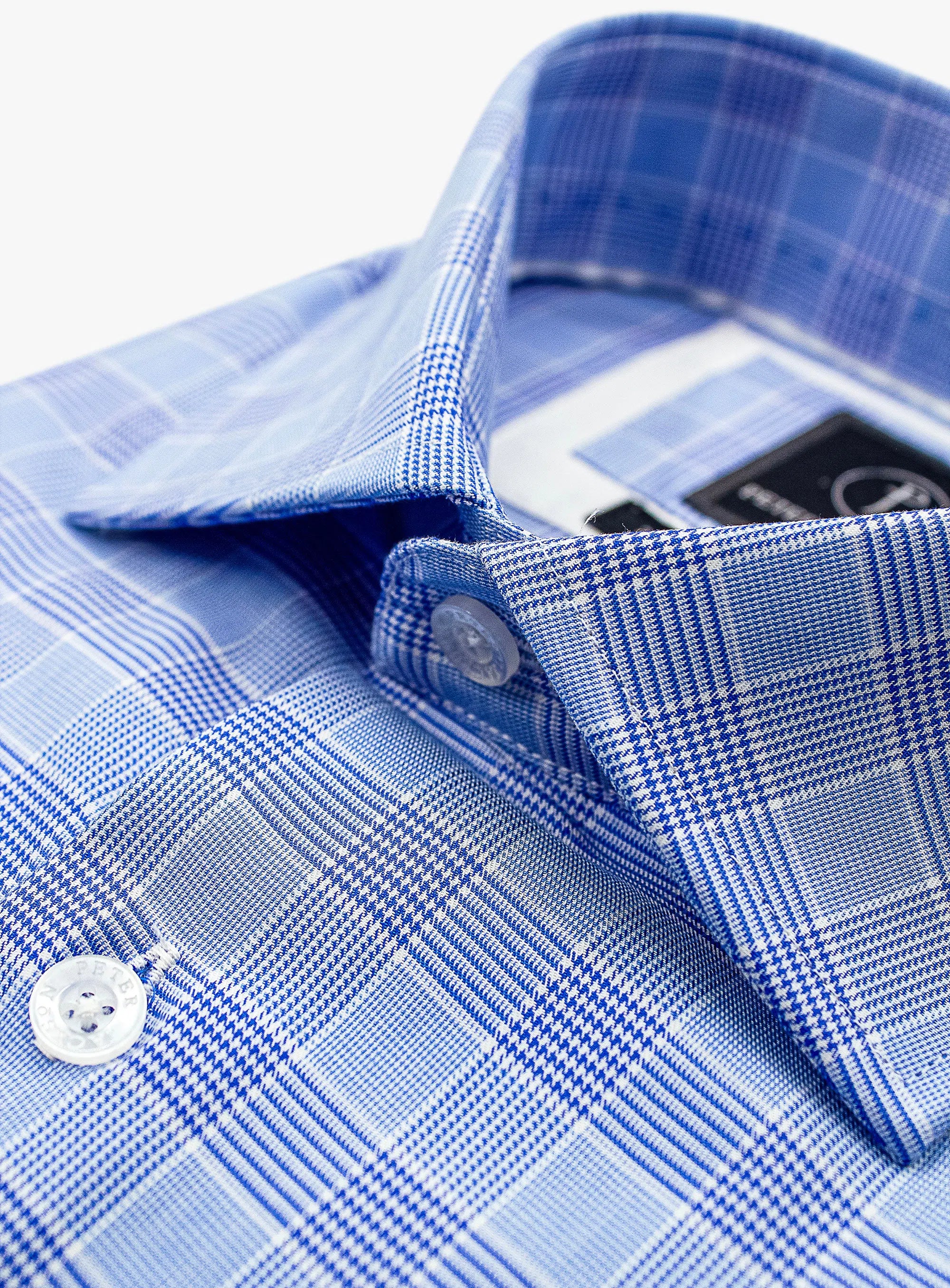 Milan Blue tonal Plaid Shirt