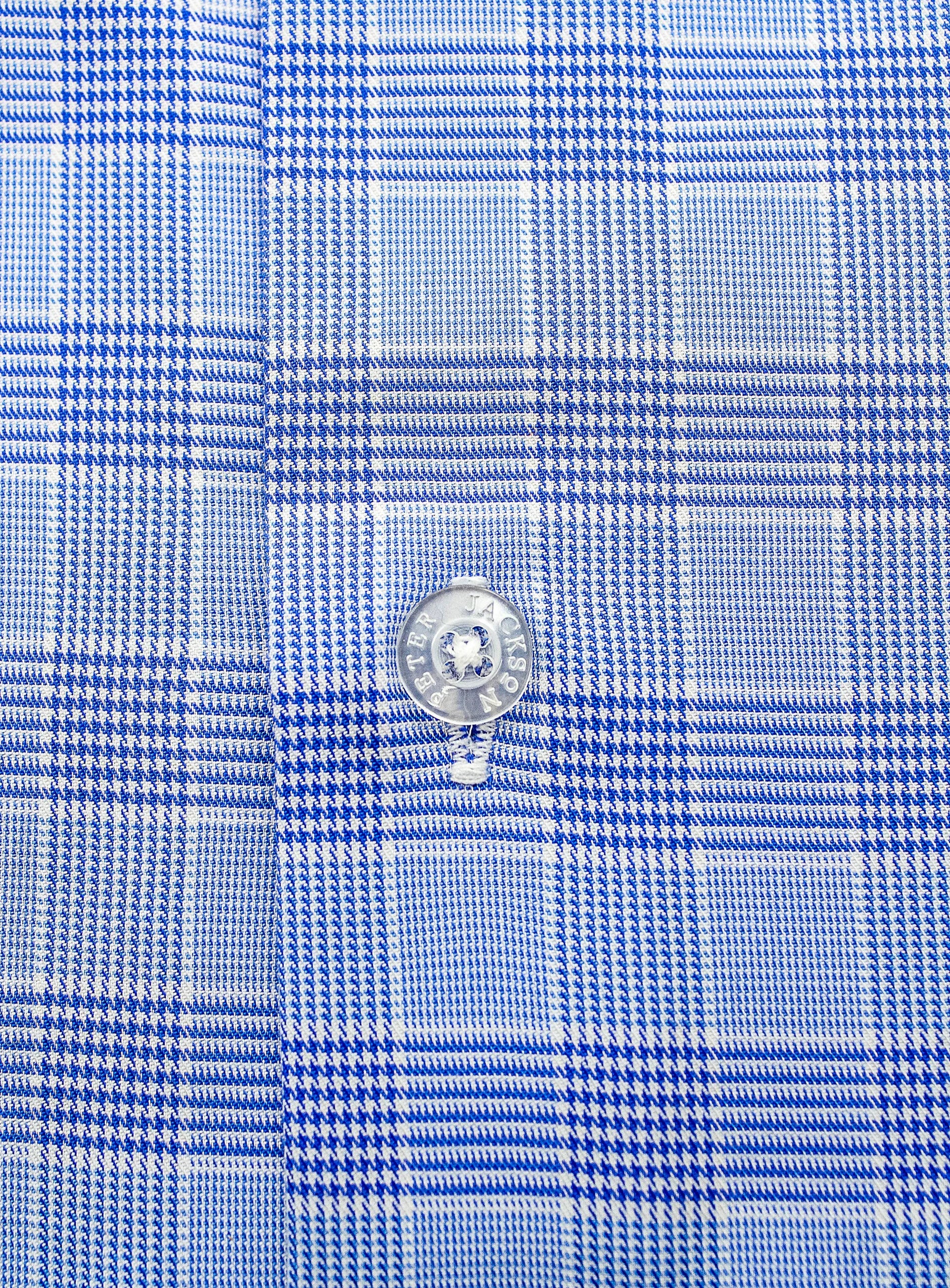 Milan Blue tonal Plaid Shirt