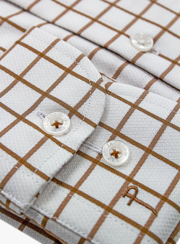 Milan Bold Check Chocolate Shirt