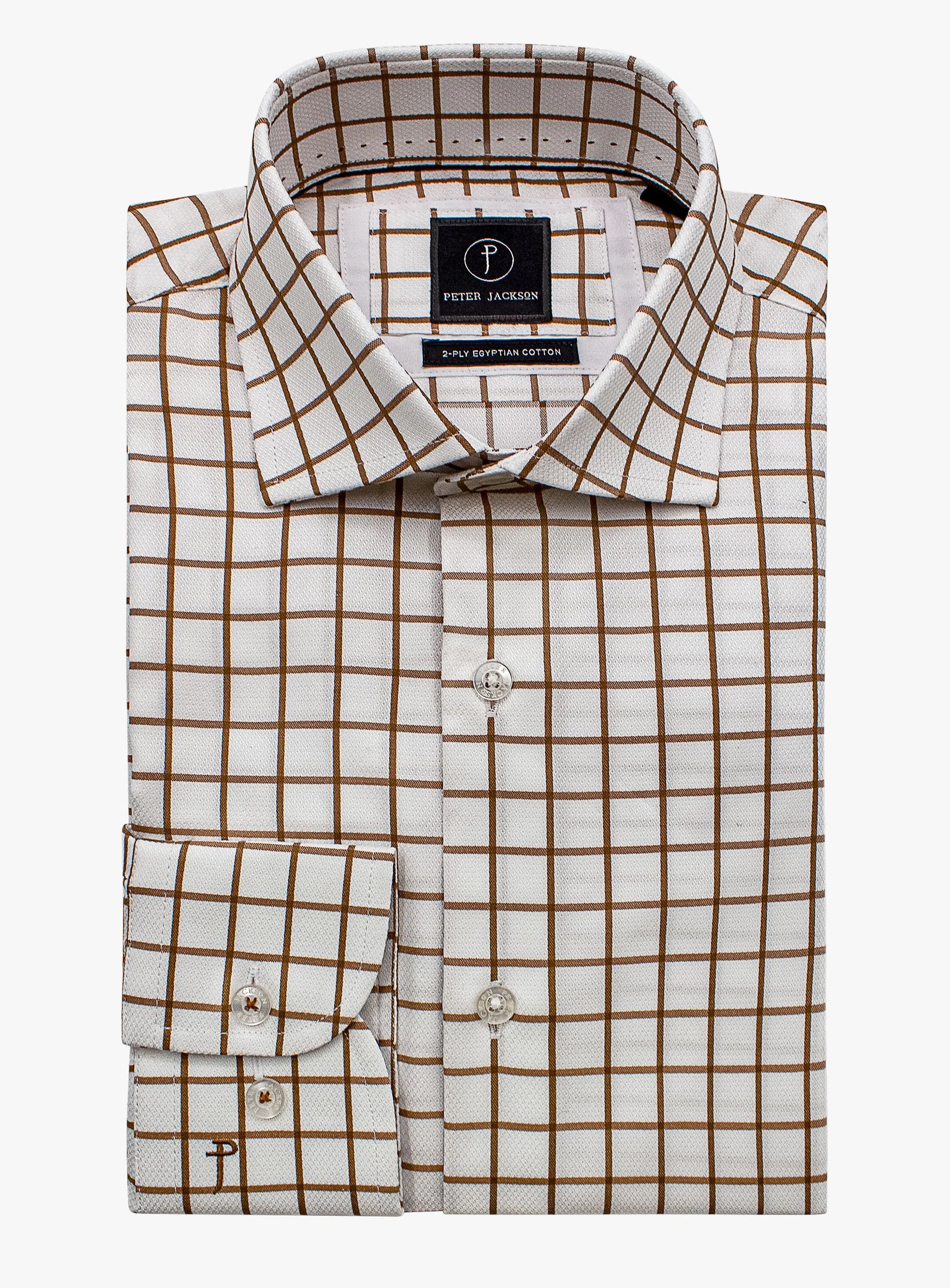 Milan Bold Check Chocolate Shirt