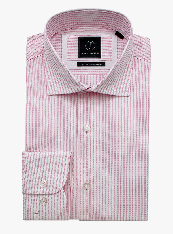 Milan Classic Stripe Light Pink Shirt