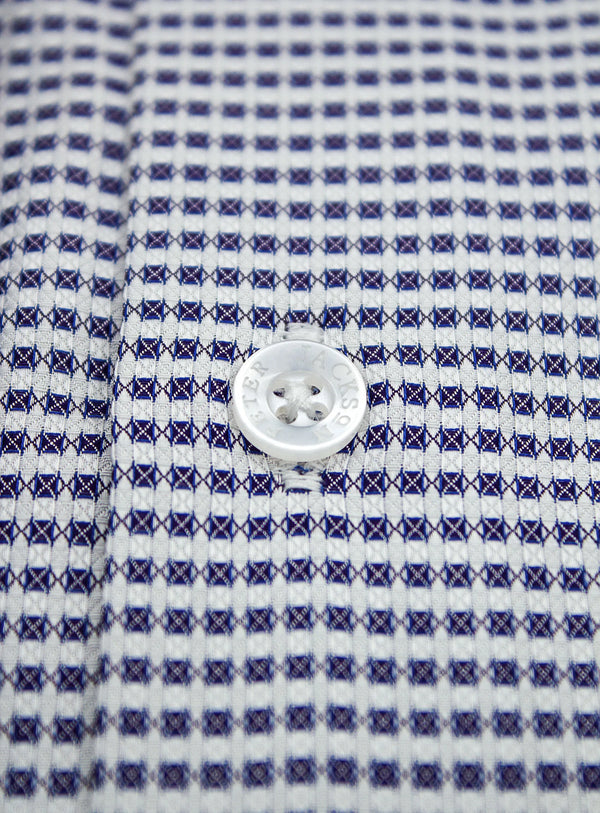 Milan Grape Dobby Grid Dot Shirt