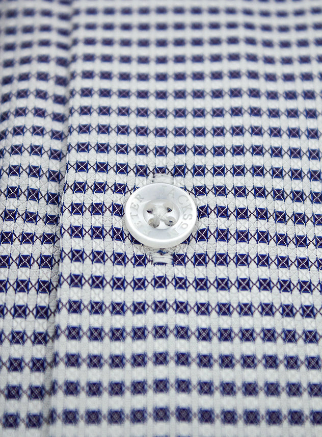 Milan Grape Dobby Grid Dot Shirt