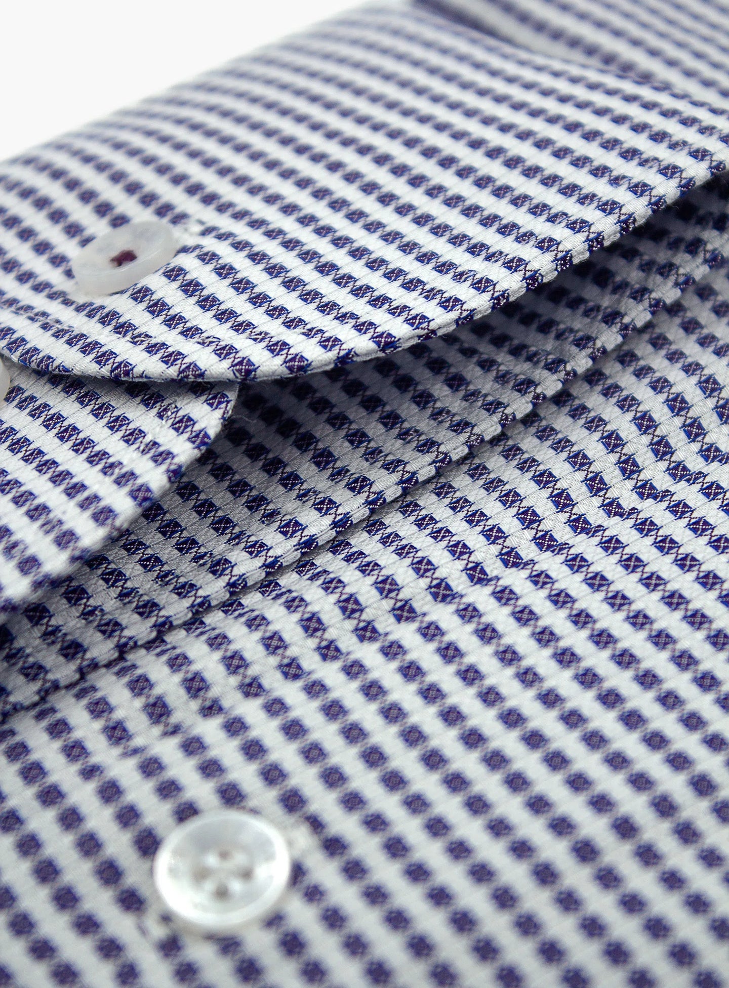 Milan Grape Dobby Grid Dot Shirt