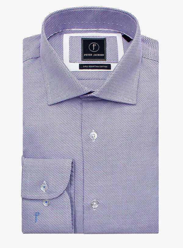 Milan Grape Stepped Weave Shirt