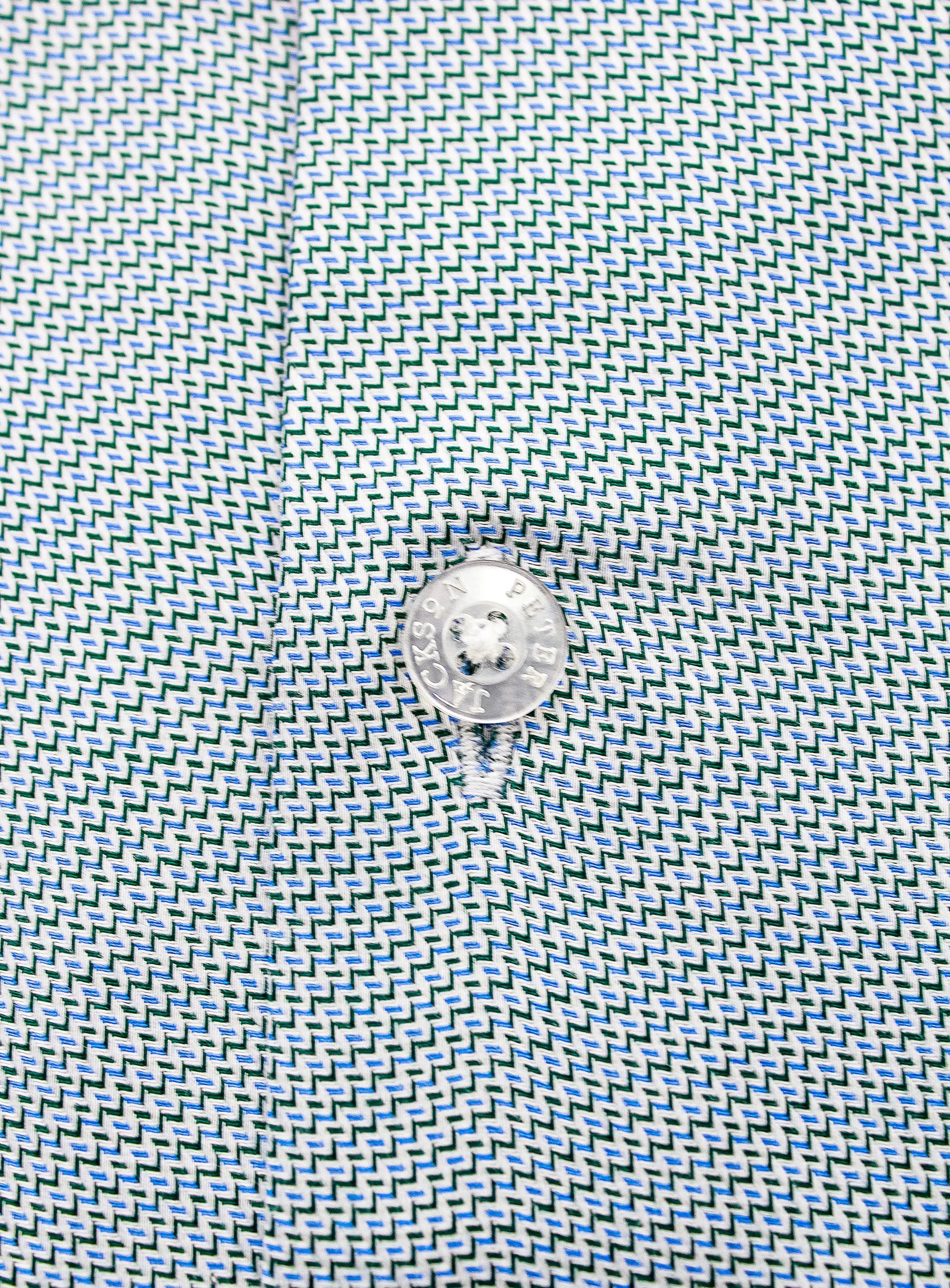 Milan Green Stepped Weave Shirt