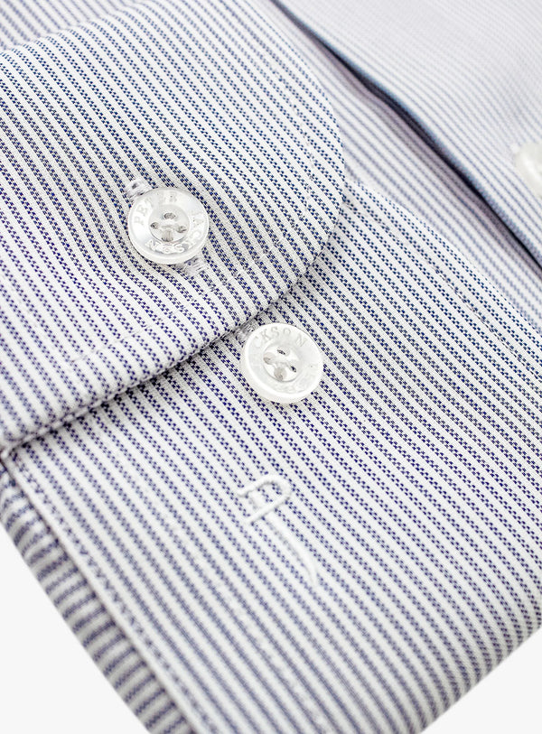 Milan Grey Oxford Stripe Shirt