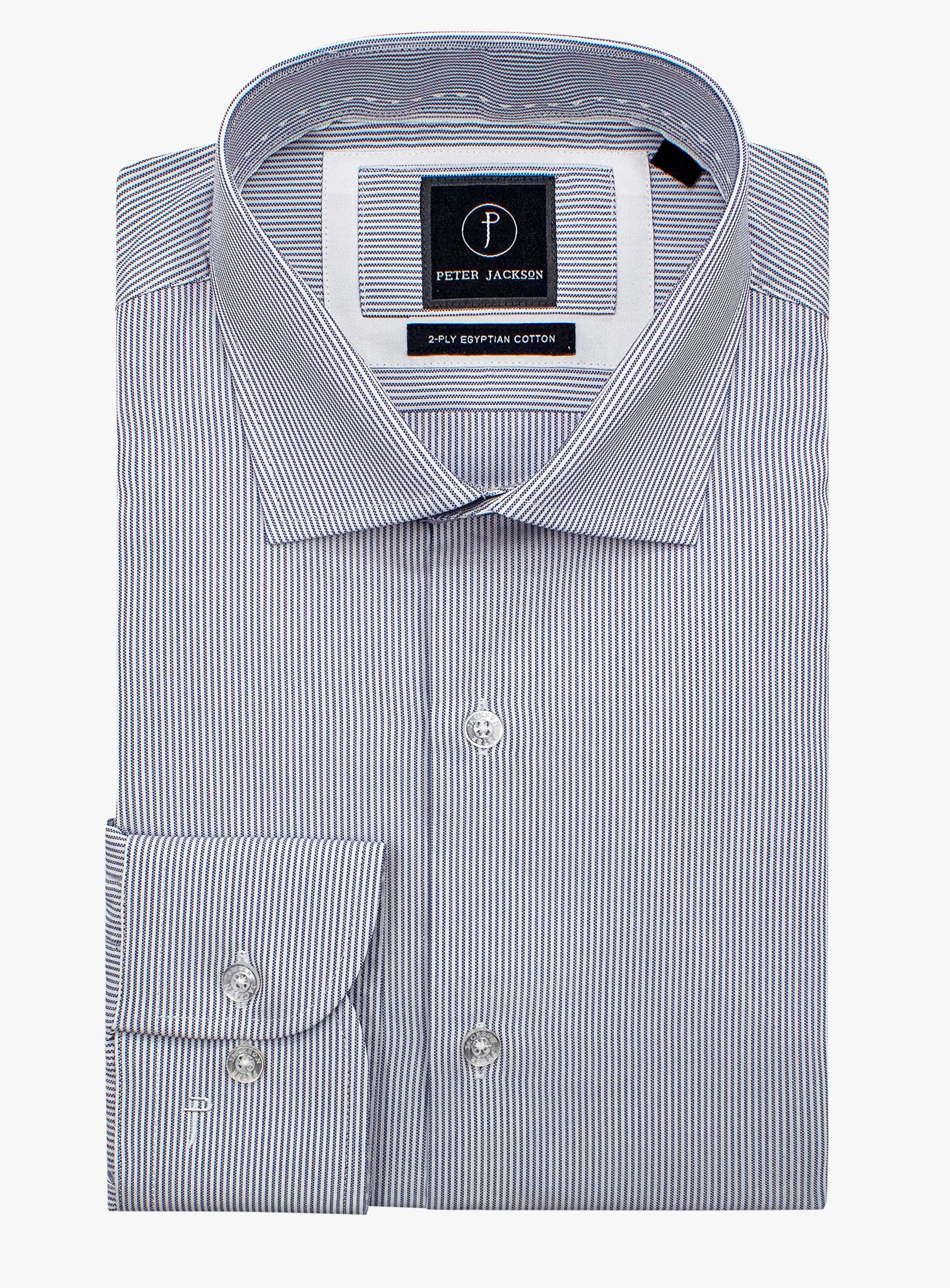 Milan Grey Oxford Stripe Shirt