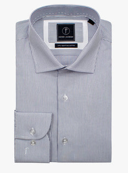 Milan Grey Oxford Stripe Shirt