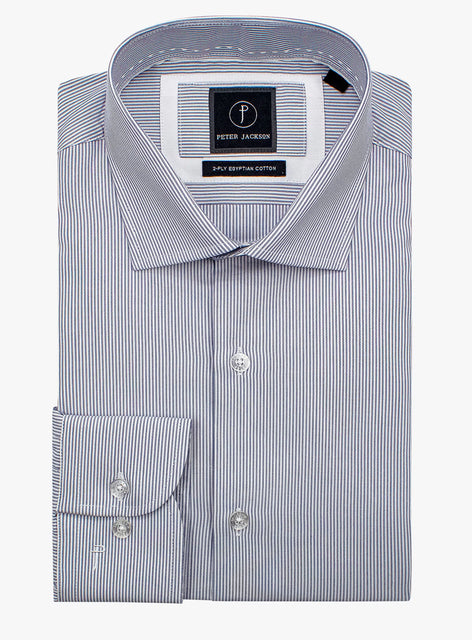 Milan Grey Oxford Stripe Shirt