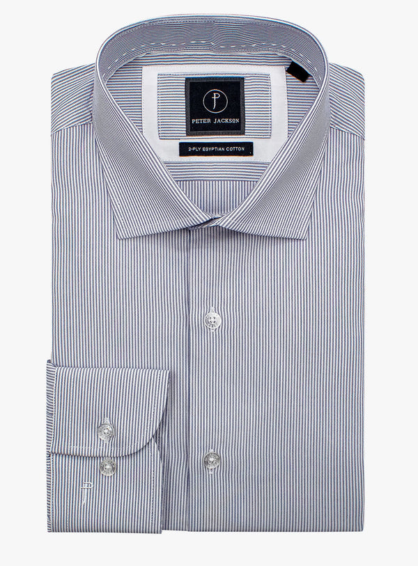 Milan Grey Oxford Stripe Shirt
