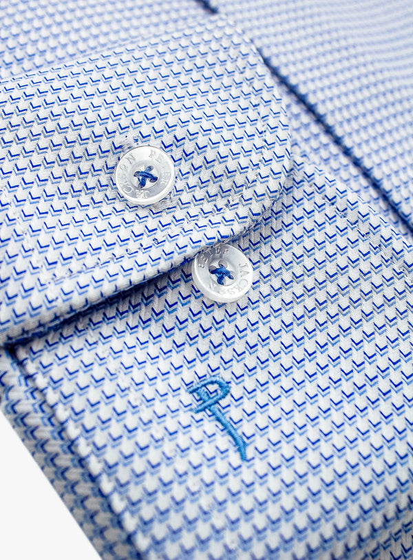 Milan Luxury Twill with Light Blue Micro Shirt
