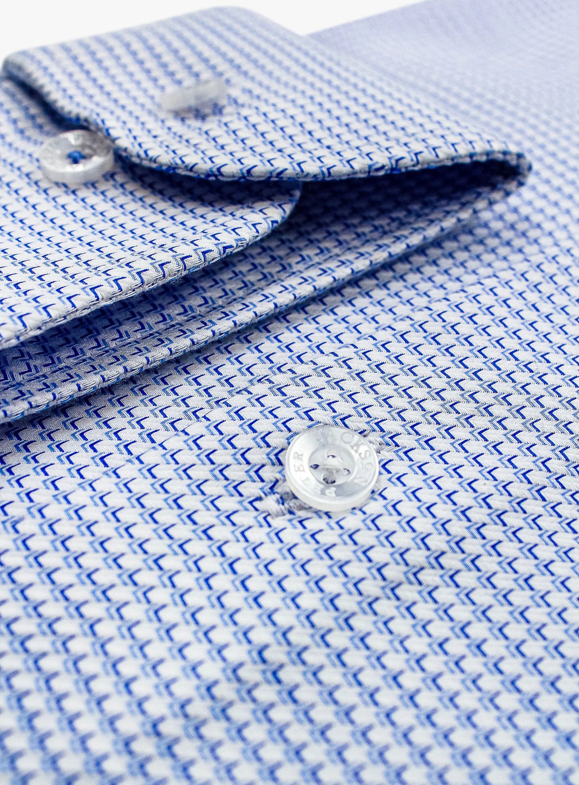 Milan Luxury Twill with Light Blue Micro Shirt