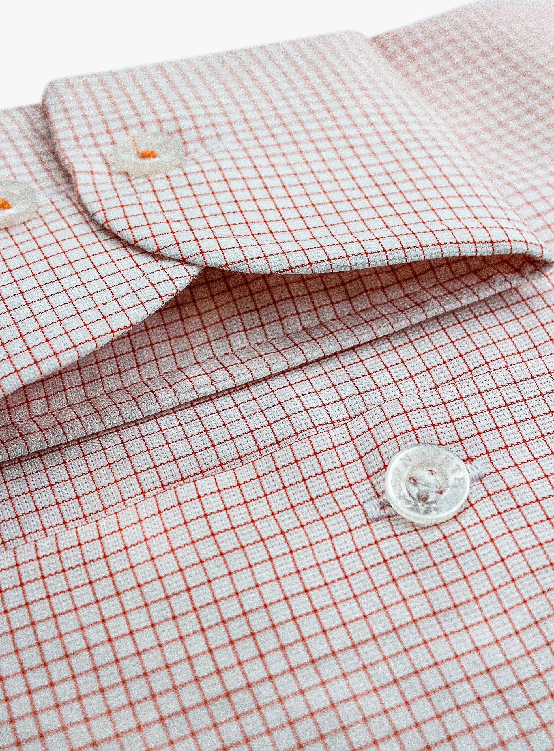 Milan Orange Micro Check Shirt