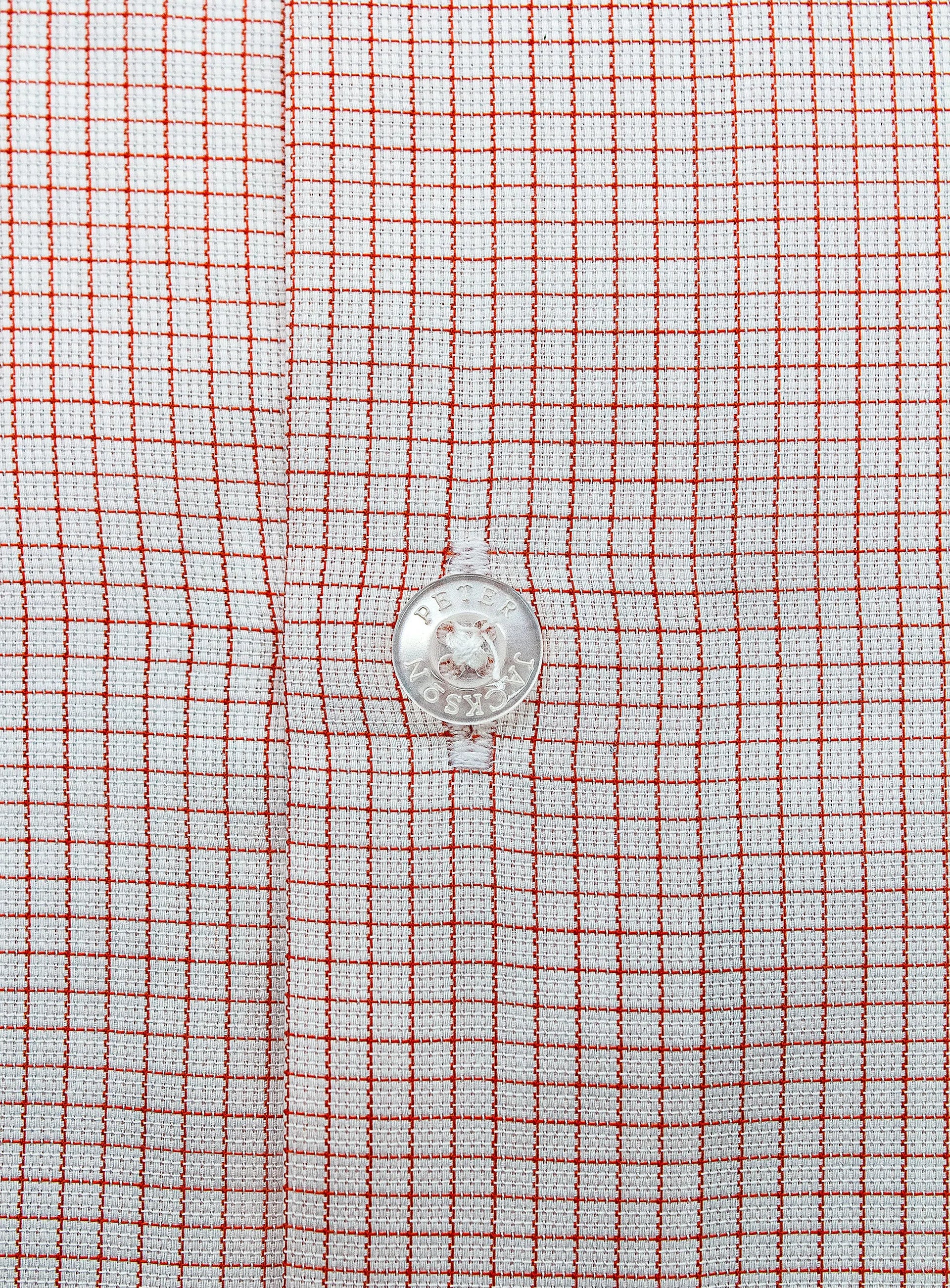 Milan Orange Micro Check Shirt