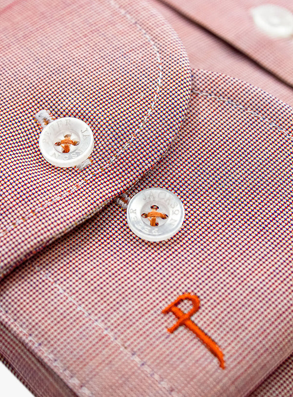 Milan Orange Micro Plain Shirt