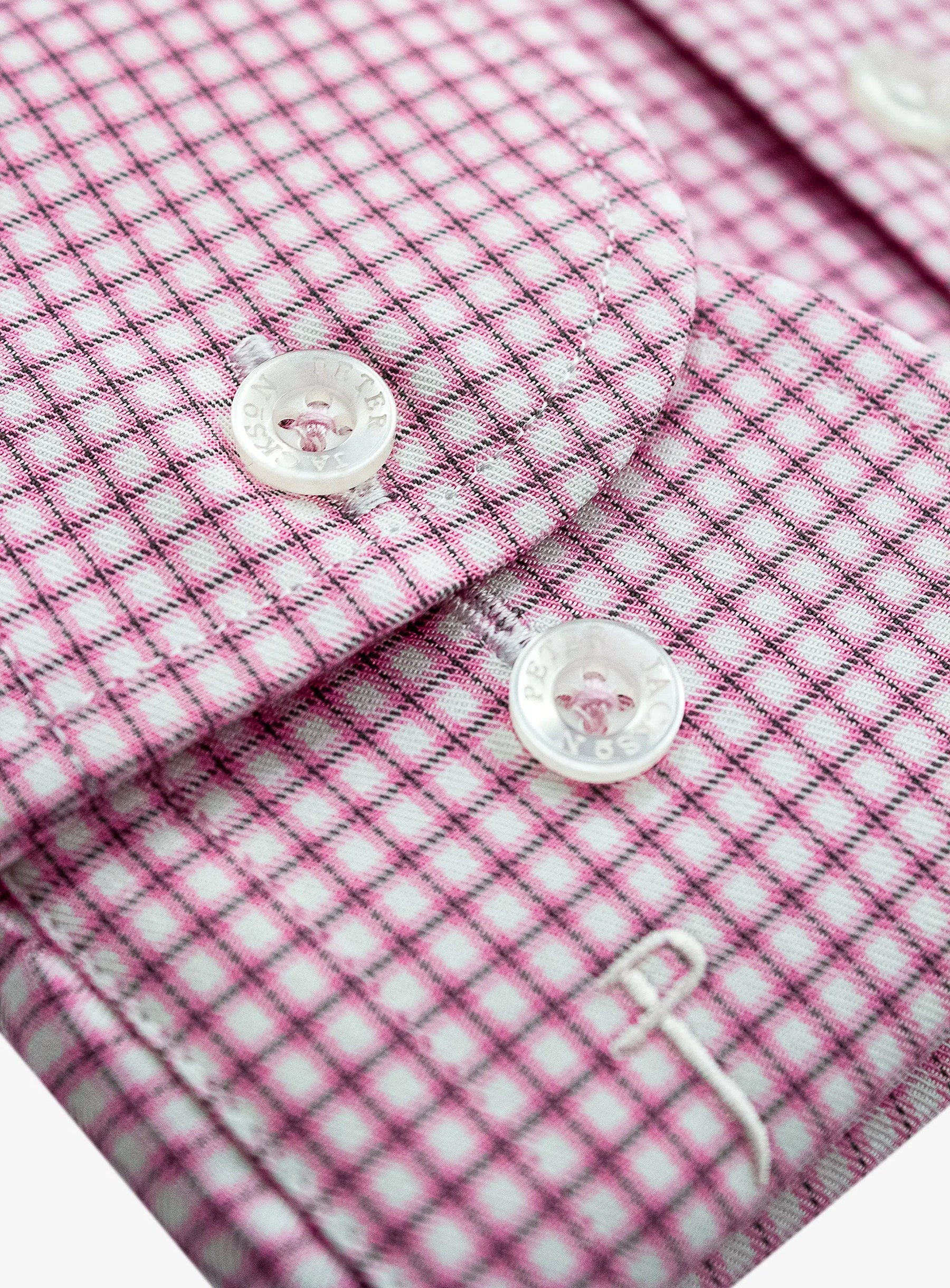 Milan Pink and White Mini Check Shirt