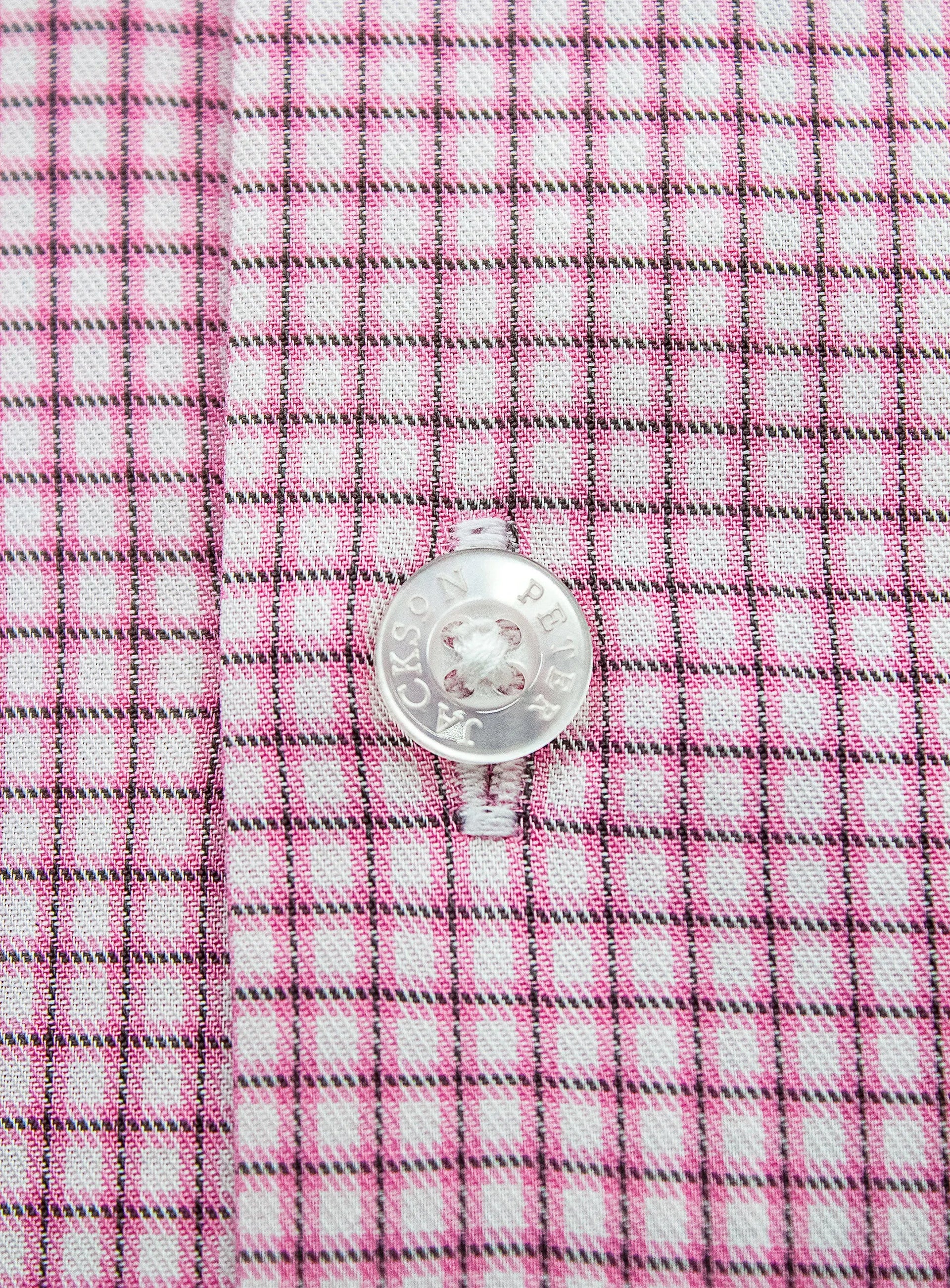 Milan Pink and White Mini Check Shirt