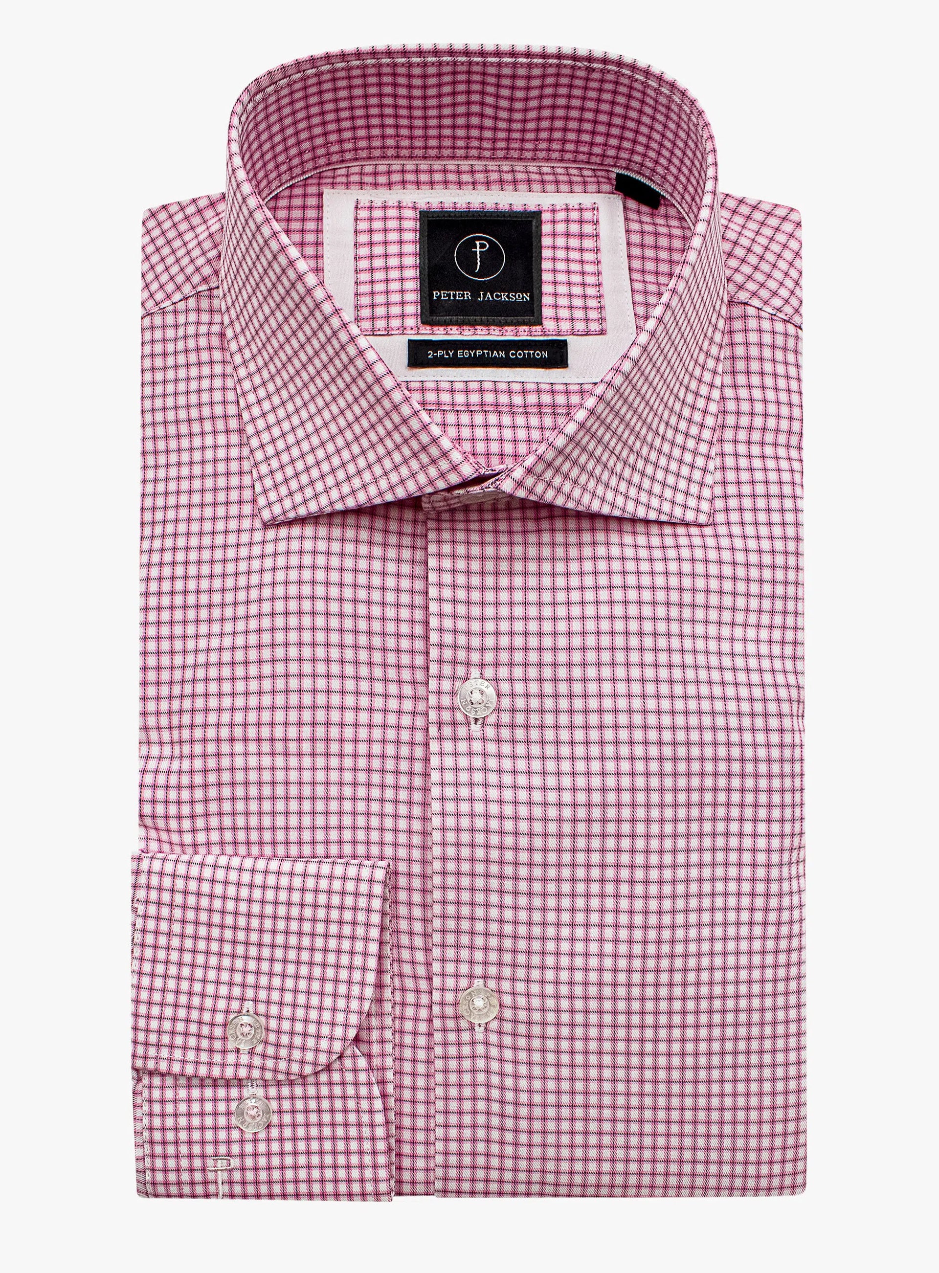 Milan Pink and White Mini Check Shirt