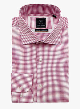 Milan Pink and White Mini Check Shirt
