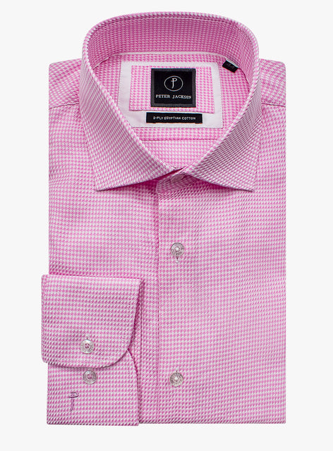 Milan Pink Puppytooth Shirt