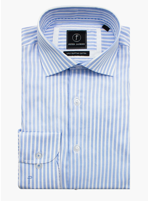 Milan Sky & White Oxford Stripe Shirt
