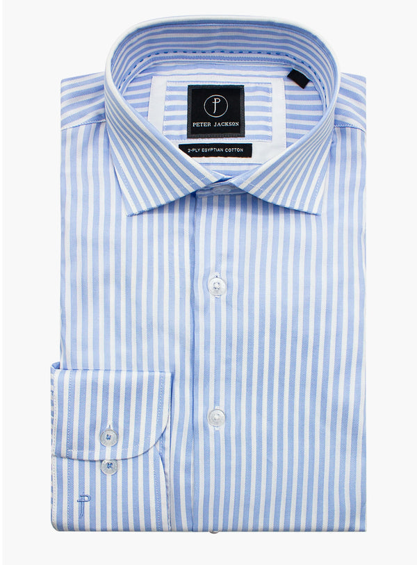 Milan Sky & White Oxford Stripe Shirt