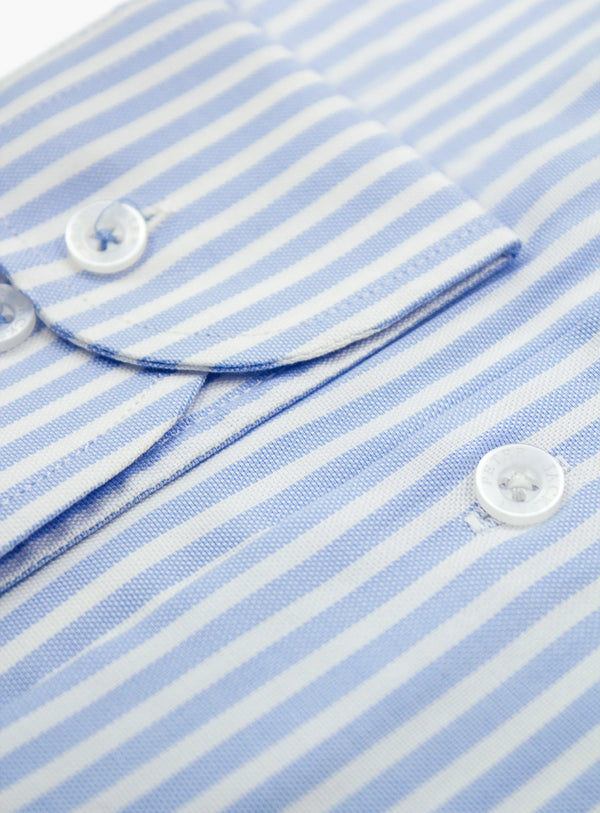 Milan Sky & White Oxford Stripe Shirt