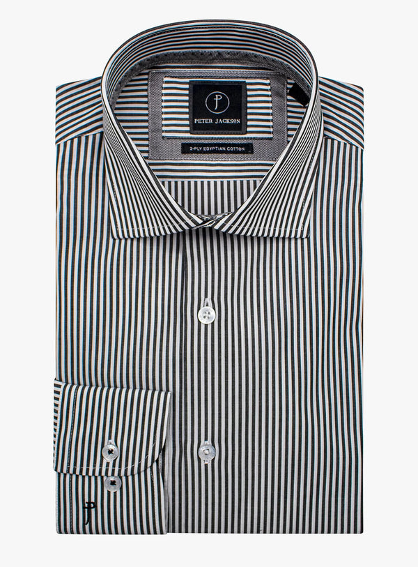 Milan Slim Black Stripe Shirt