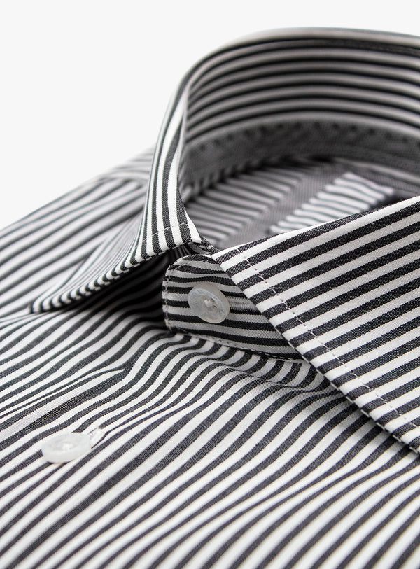 Milan Slim Black Stripe Shirt