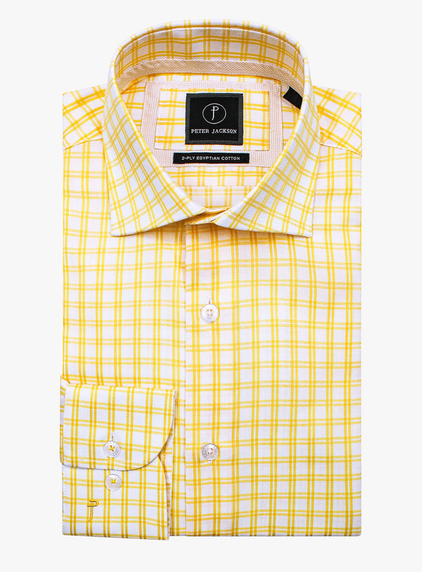 Milan Small Yellow Check Shirt