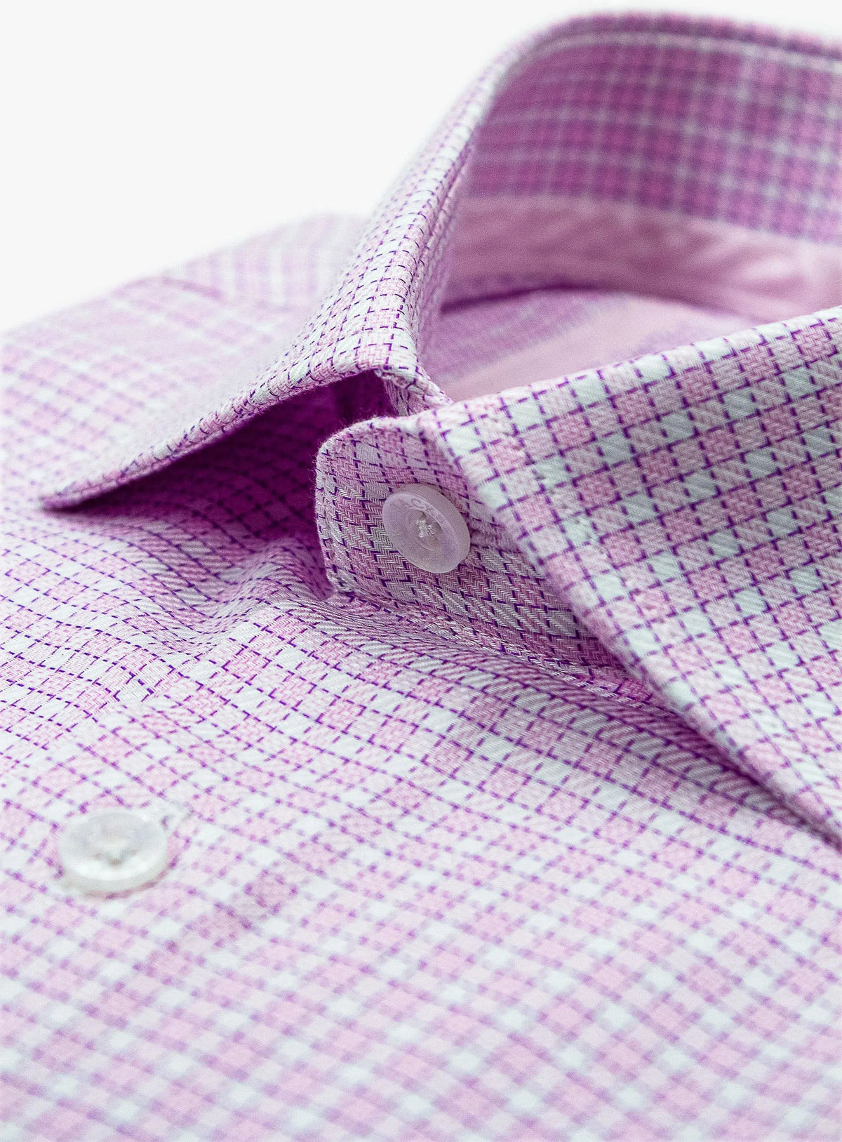 Check Top Pink Mini Milan Textured Pink Check Shirt