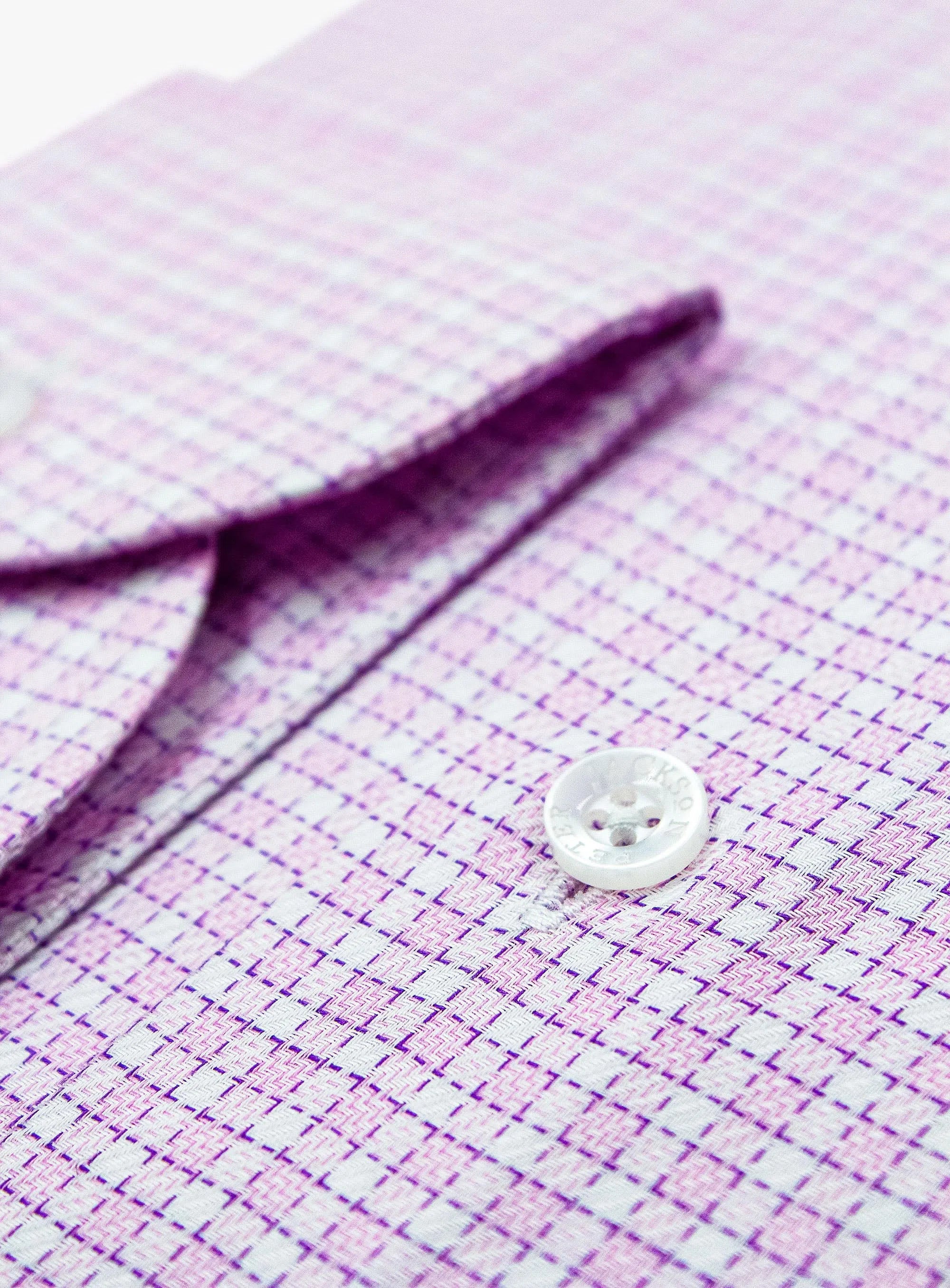 Milan Textured Pink Check Shirt