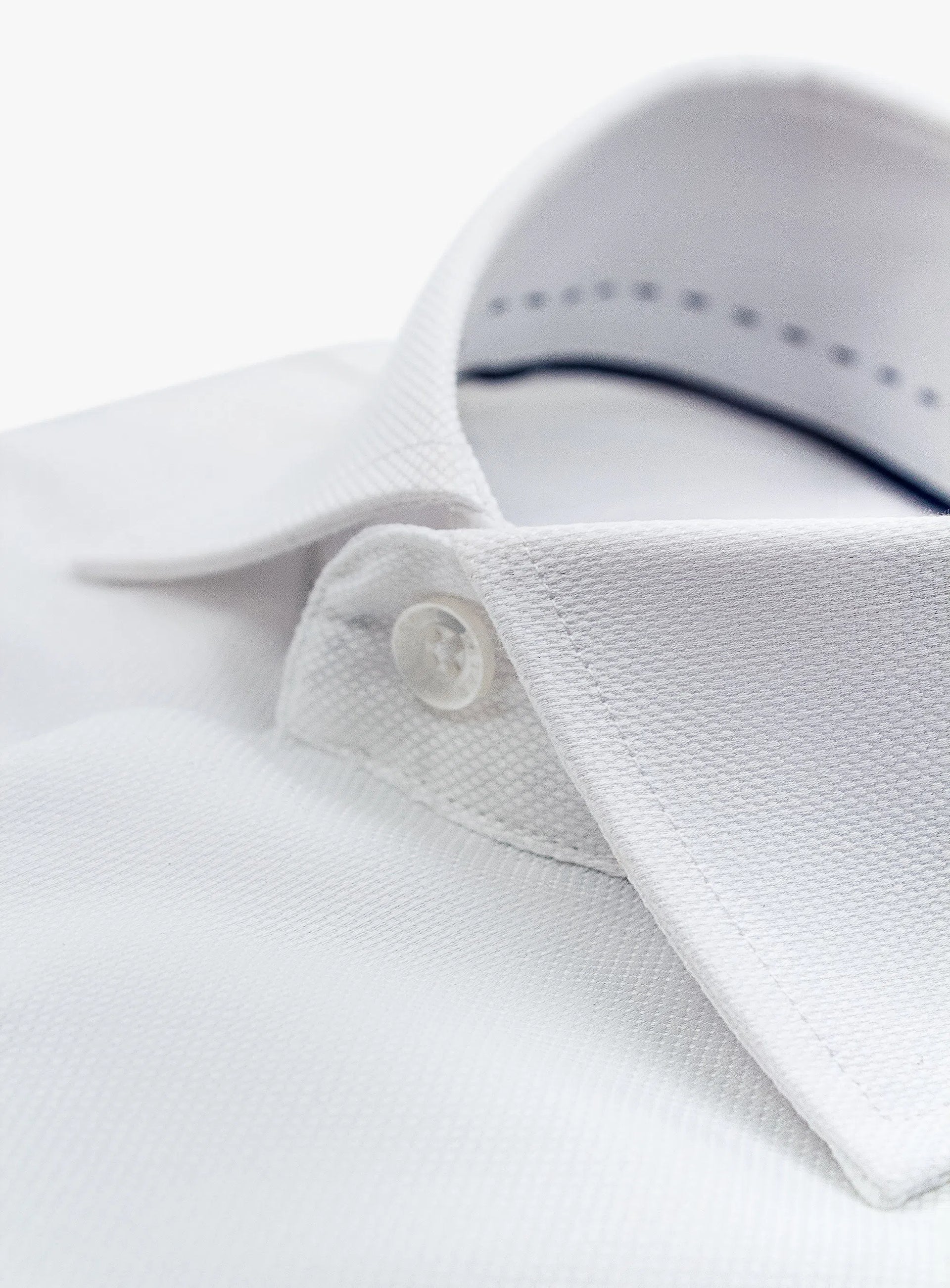 Milan White Dobby Weave with Taped Seams Shirt