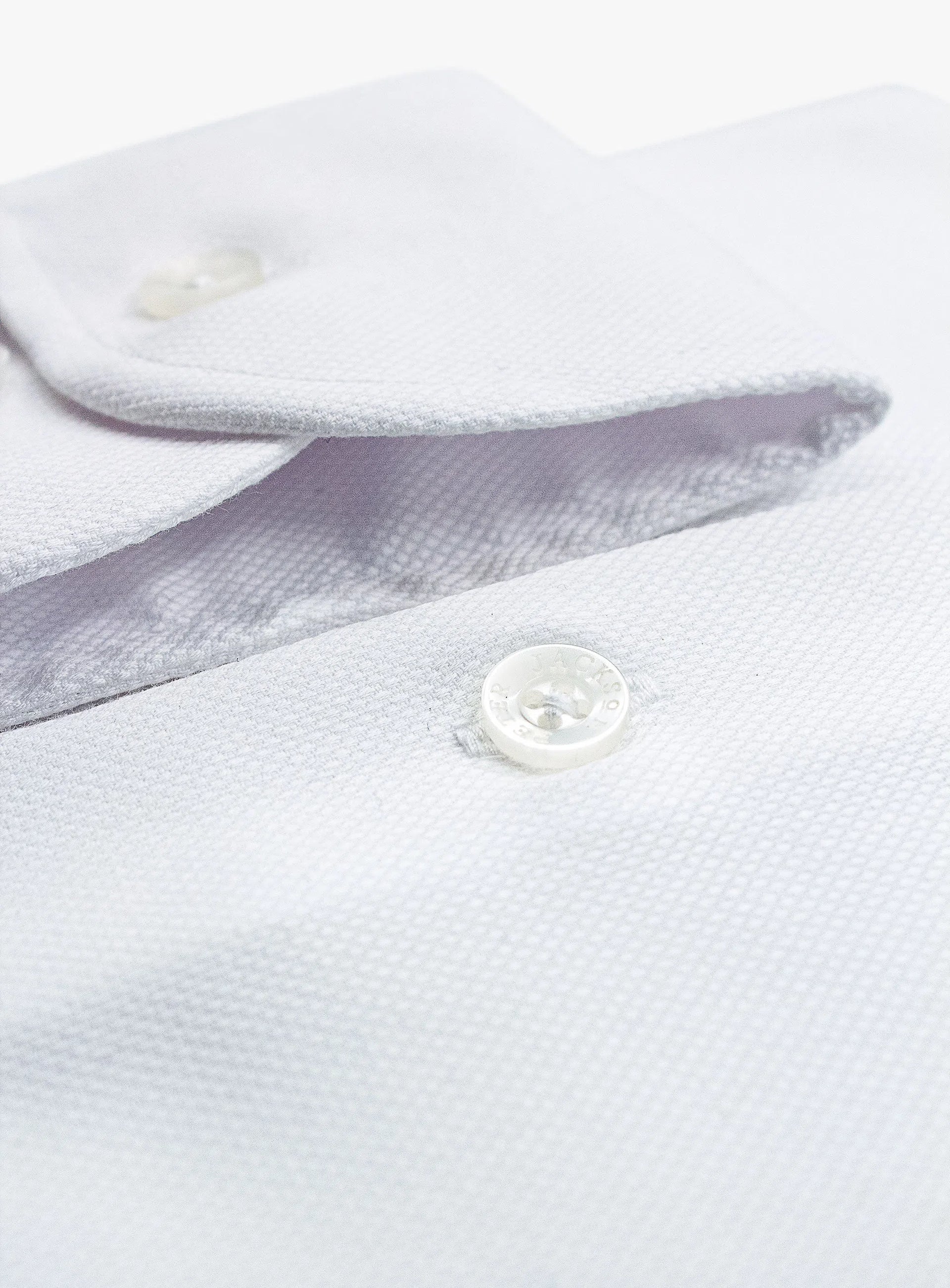 Milan White Dobby Weave with Taped Seams Shirt