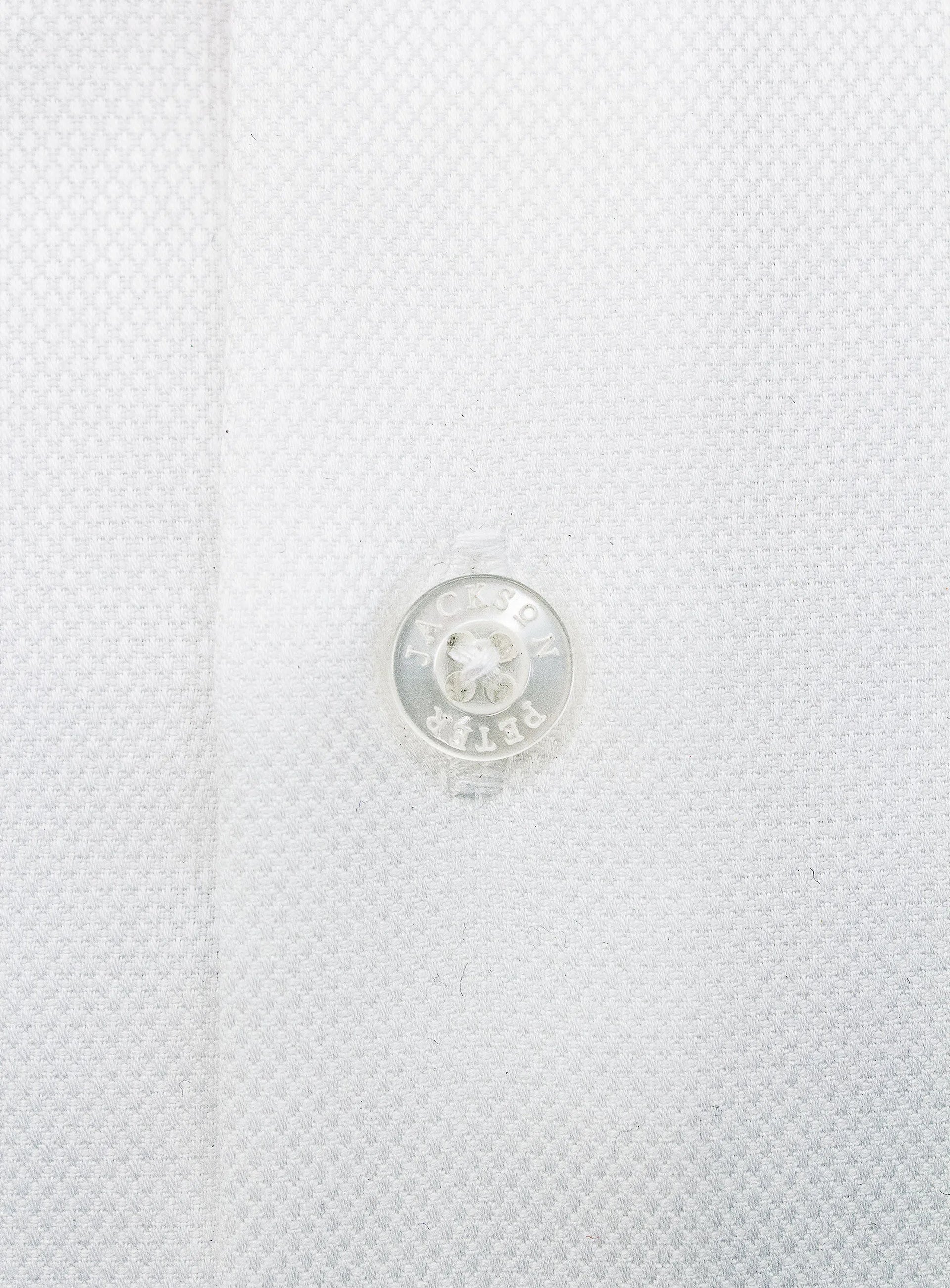Milan White Dobby Weave with Taped Seams Shirt