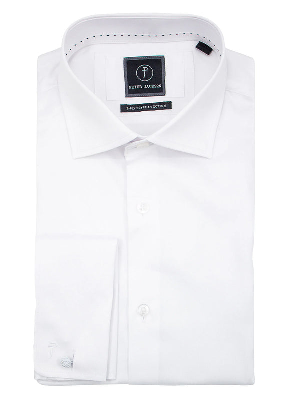 Milan White French Cuff Shirt