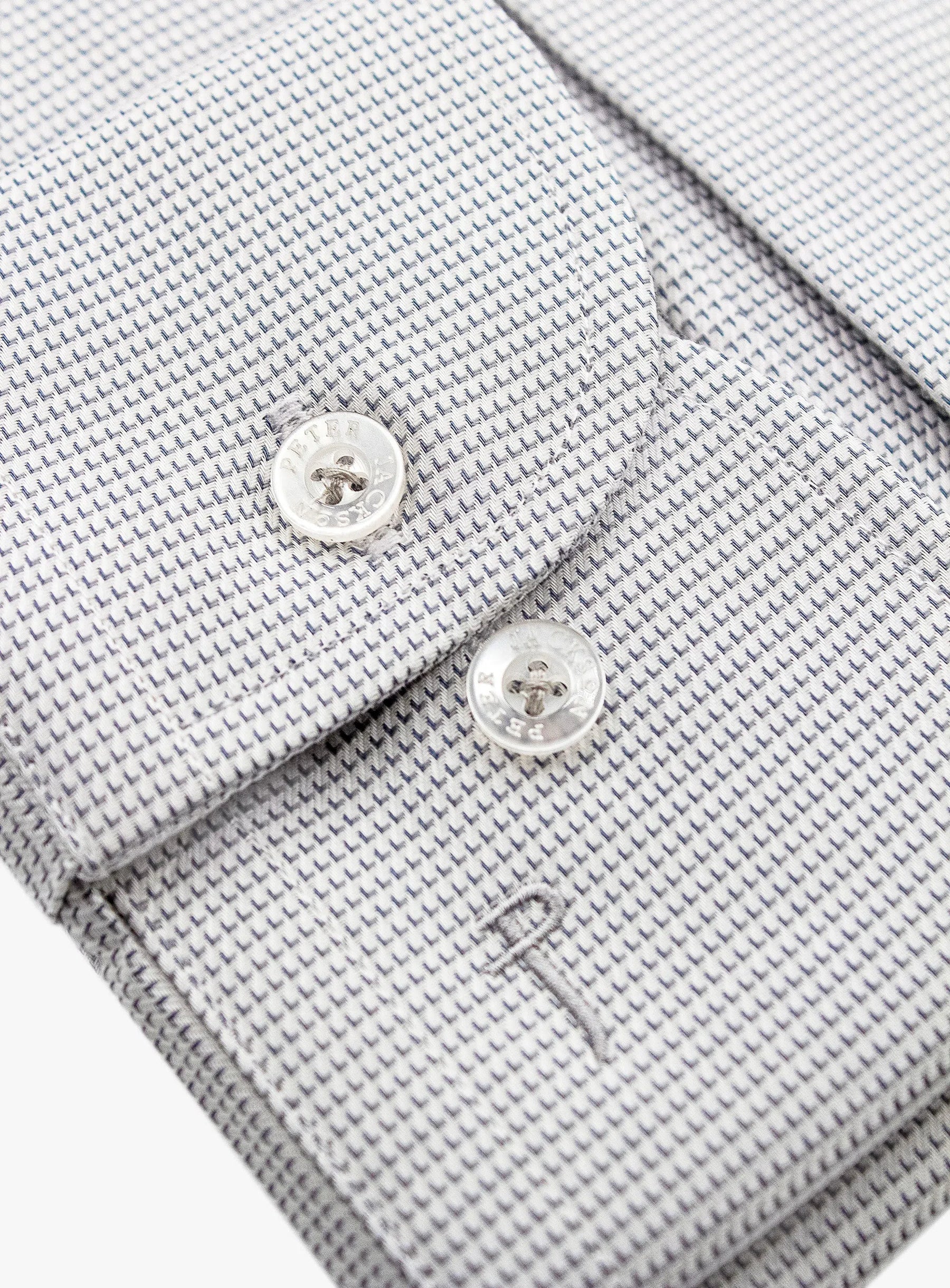 Milan White/Grey Micro Shirt