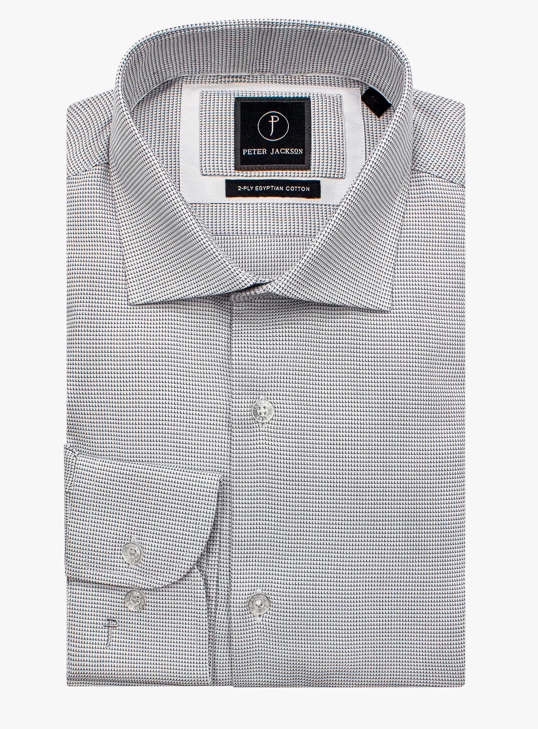 Milan White/Grey Micro Shirt