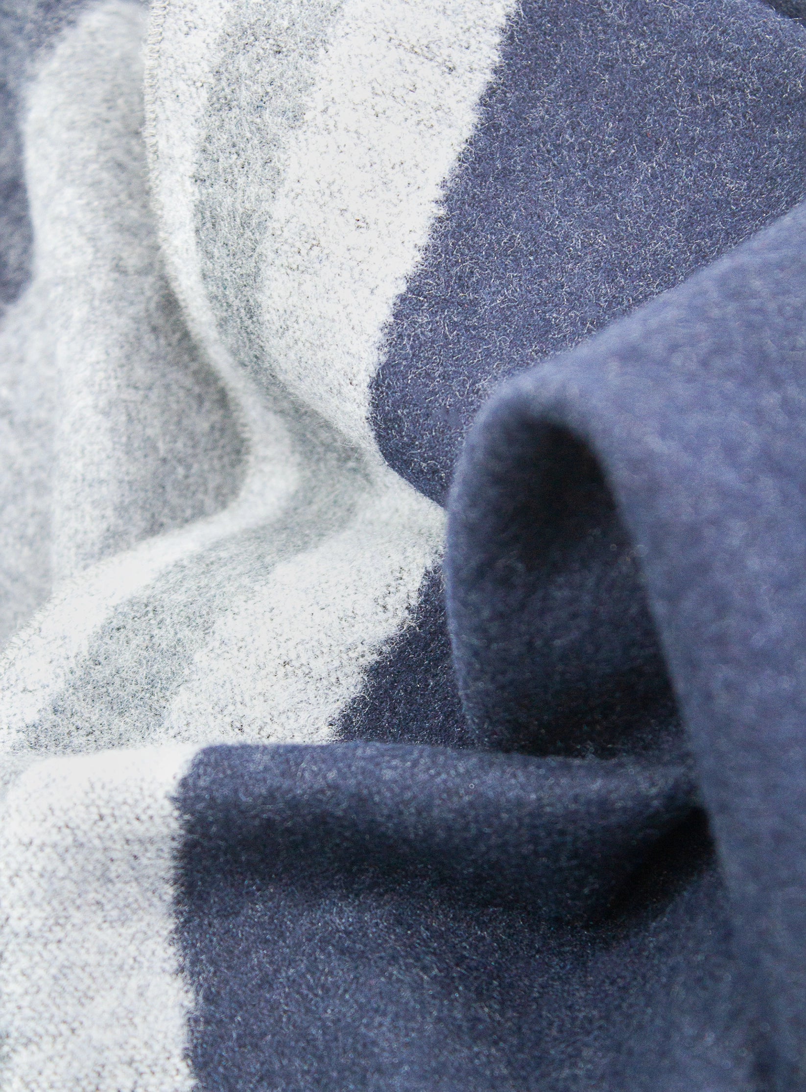 Navy and grey colour block pure silk scarf