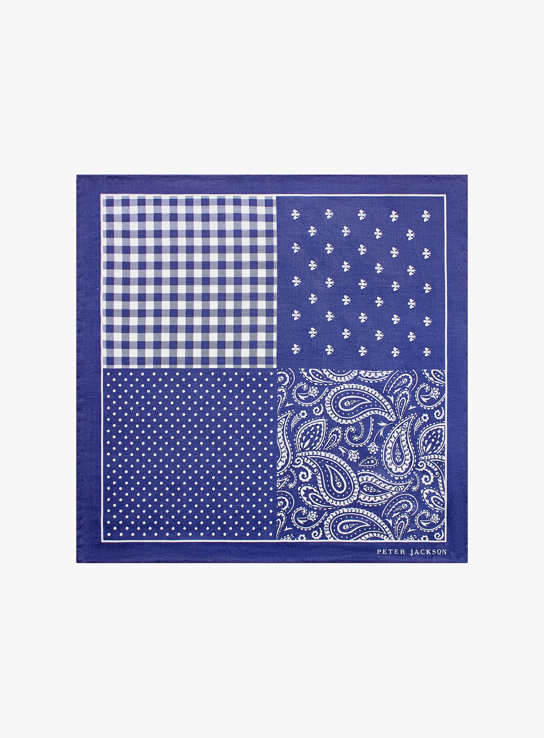 Navy Medley Pocket Square