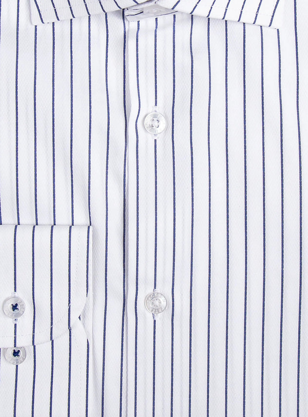 Navy Pinstripe Business Shirt