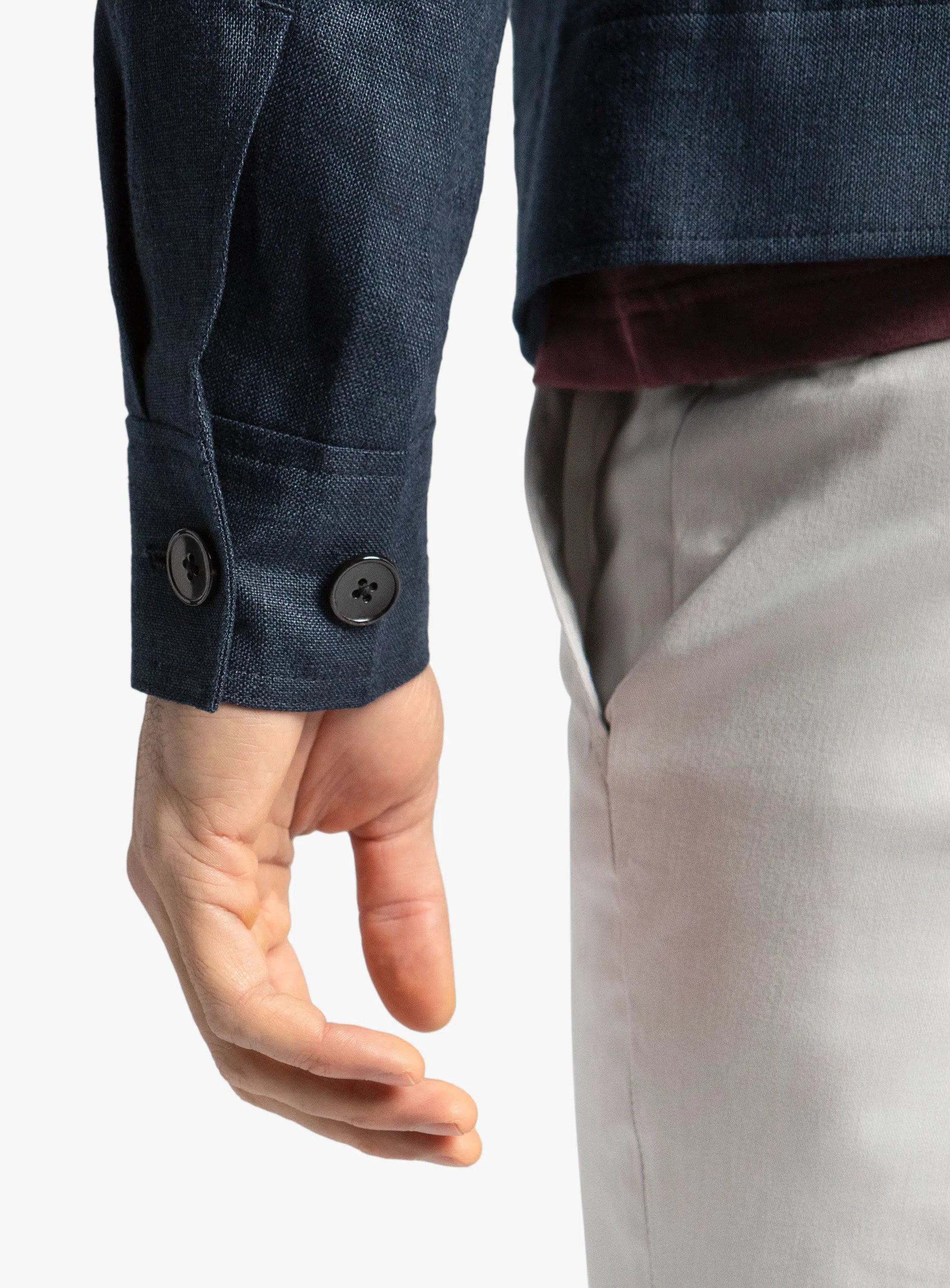 Oia Linen Navy Jacket