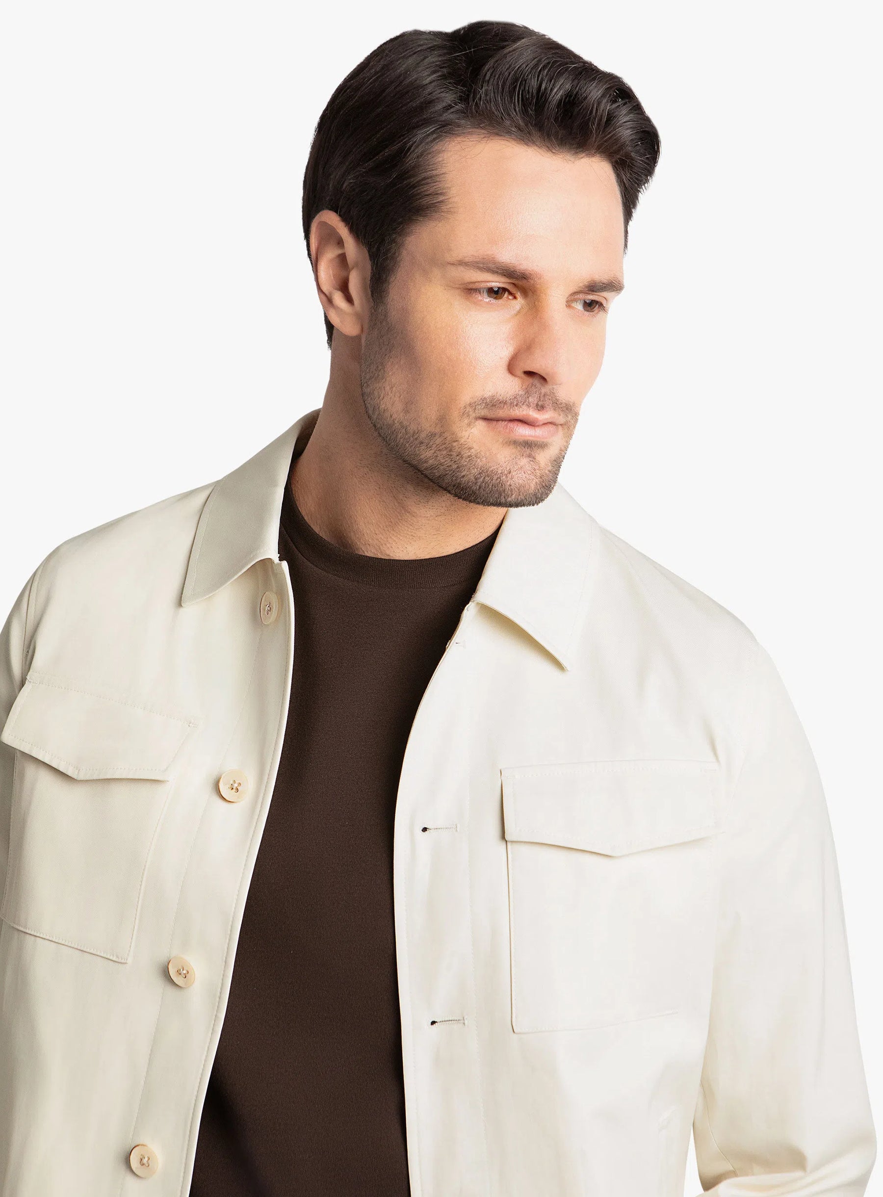 Orlando Cream Technical Twill Jacket