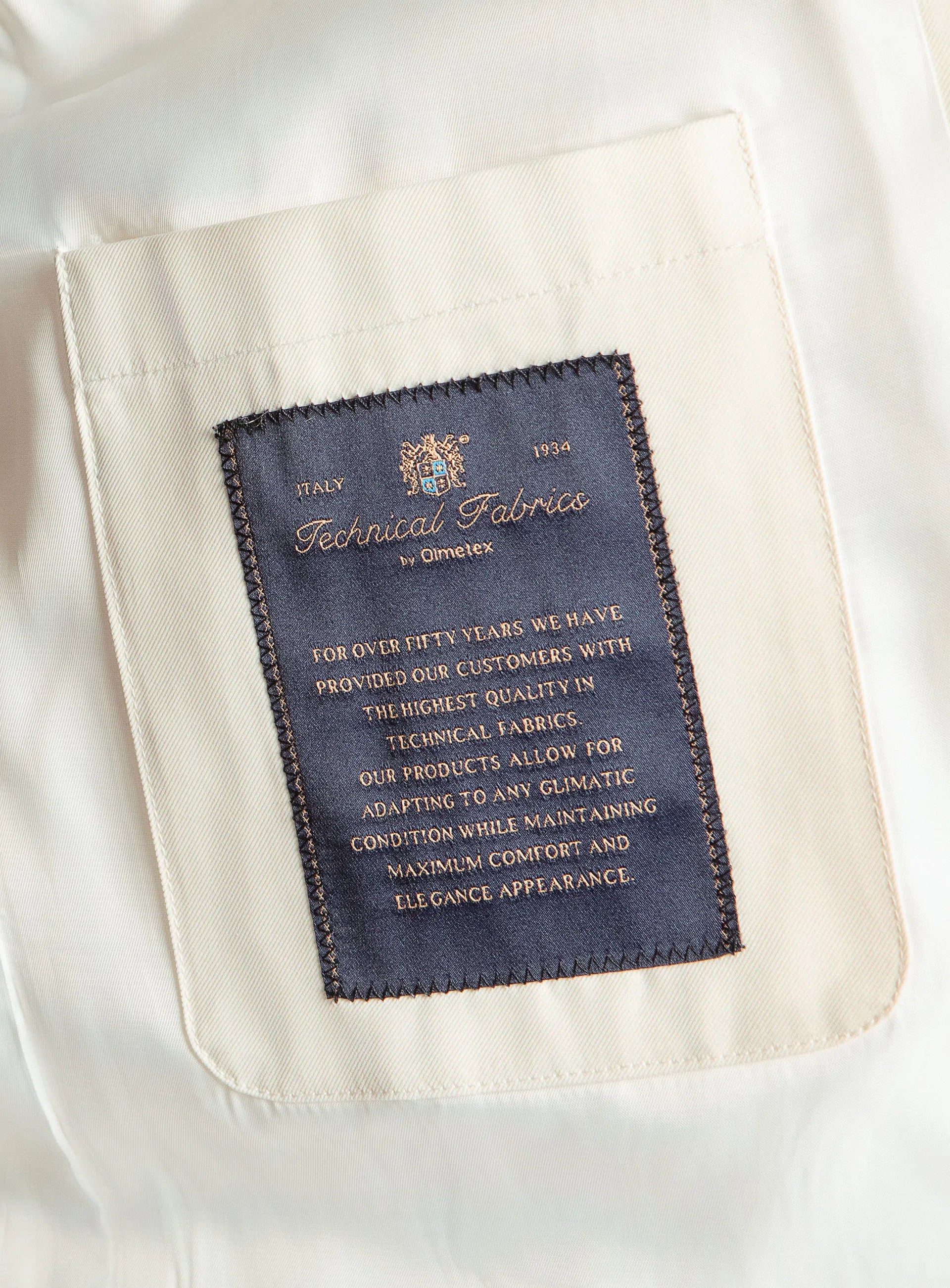 Orlando Cream Technical Twill Jacket